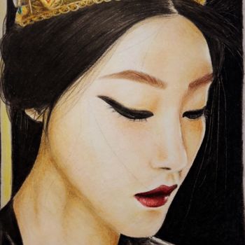 Pintura titulada "Chinese girl" por Fairytale.My98, Obra de arte original, Lápiz
