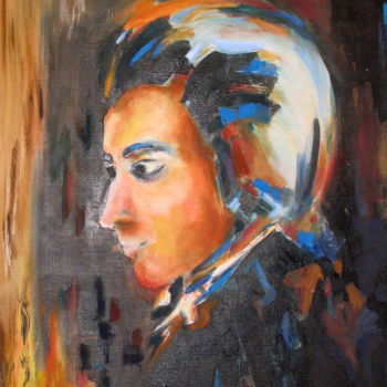 Painting titled "Divin MOZART" by Mockye, Original Artwork
