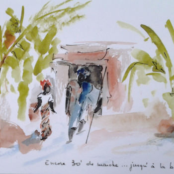Drawing titled "Burkina-013" by Mockye, Original Artwork, Ink