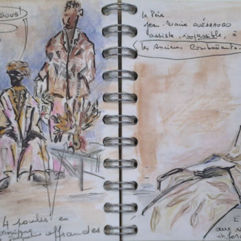 Zeichnungen mit dem Titel "Car-Burkina-053" von Mockye, Original-Kunstwerk, Tinte