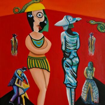 Pittura intitolato "The masquerade ball" da Modern Art, Opera d'arte originale, Olio