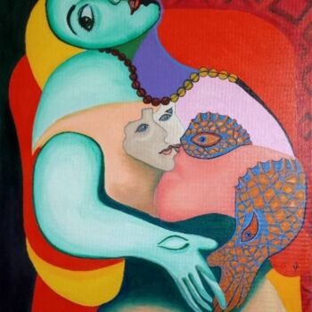 "My version of famou…" başlıklı Tablo Modern Art tarafından, Orijinal sanat, Petrol