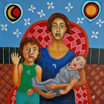 Pittura intitolato "Family" da Modern Art, Opera d'arte originale, Olio