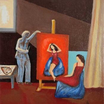 Картина под названием "Magic of painting" - Modern Art, Подлинное произведение искусства, Масло