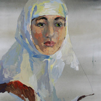 Schilderij getiteld "Сестра милосердия" door Taisiia Menigecheva, Origineel Kunstwerk, Gouache