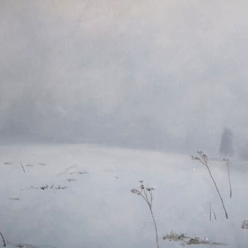 Картина под названием "Foggy" - Таисия Менигечева, Подлинное произведение искусства, Масло Установлен на Деревянная рама для…