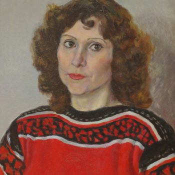 Картина под названием "Portrait of Tatiana" - Moesey Li, Подлинное произведение искусства, Масло