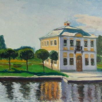 Painting titled "Marly Palace" by Moesey Li, Original Artwork, Oil