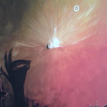 Painting titled "Enfer ou paradis" by Mof, Original Artwork, Acrylic