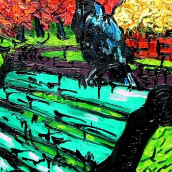 Картина под названием "FALL OF THE RAVEN" - Pat Moffatt, Подлинное произведение искусства