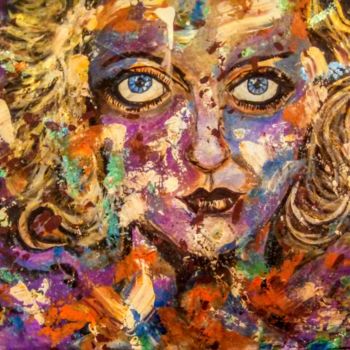 Pintura intitulada "Bette Davis Eyes" por Joseph Cardinal, Obras de arte originais, Acrílico