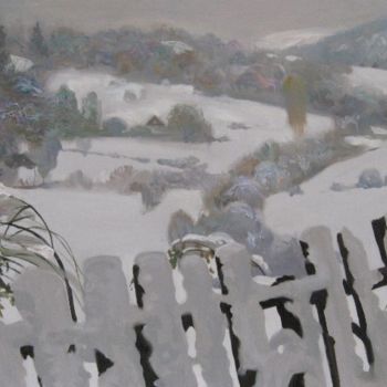 Malarstwo zatytułowany „The First Snow” autorstwa Constantine Mogilevskiy, Oryginalna praca, Olej