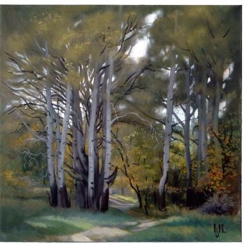 Pittura intitolato "In the Forest" da Constantine Mogilevskiy, Opera d'arte originale, Olio