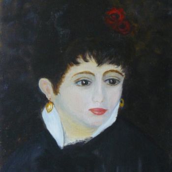 Peinture intitulée "Femme d'après A. Re…" par Mog, Œuvre d'art originale, Huile