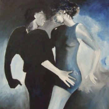 Painting titled "tango" by Monik Guevel, Original Artwork