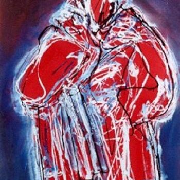 Pintura intitulada "rouge1" por Mohamed Barrak, Obras de arte originais