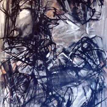 Peinture intitulée ""Gestes et mouvemen…" par Mohamed Barrak, Œuvre d'art originale