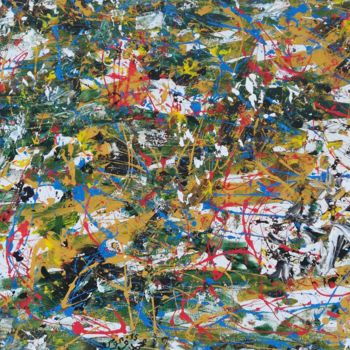 Painting titled "Abstraction libre II" by Mohamed Ferkous, Original Artwork