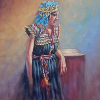 Painting titled "kabyle-woman.jpg" by Mohamed Mazouni, Original Artwork