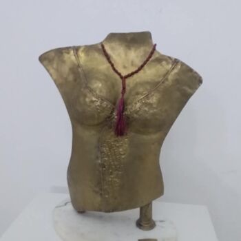 Escultura intitulada "Buste de femme" por Mohamed Nadjib Bensaid, Obras de arte originais, Bronze