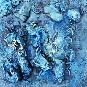 「bleu-c-est-bleu-3-i…」というタイトルの絵画 Mohamed Chikhaouiによって, オリジナルのアートワーク