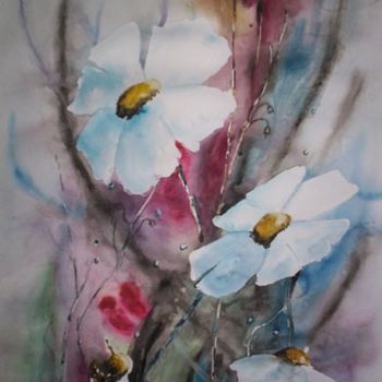 Painting titled "Marguerites" by Mohamed Srir, Original Artwork