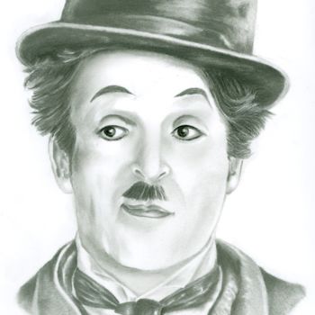 Painting titled "Charlie Chaplin" by Amri Mohamed, Original Artwork