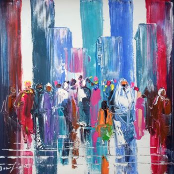 Painting titled "Nostalgie 3" by Mohammed Bouafia, Original Artwork, Acrylic