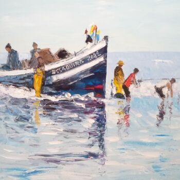 Peinture intitulée "Retour de pêche 001" par Mohammed Bouafia, Œuvre d'art originale, Acrylique