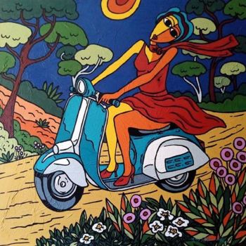 Painting titled "enjoy your life" by Mohammed Issami, Original Artwork, Acrylic