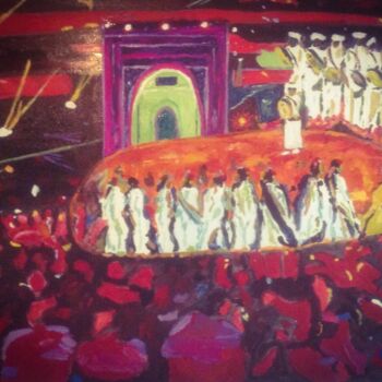 Painting titled "Ahidous" by Mohammed Rachid Iraqi, Original Artwork