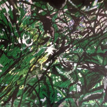 Schilderij getiteld "Forêt en déperdition" door Mohammed Rachid Iraqi, Origineel Kunstwerk, Acryl