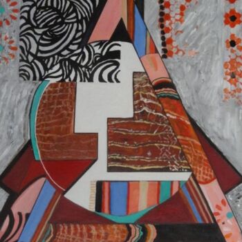 Malarstwo zatytułowany „Tapis de cuir” autorstwa Mohammed Rachid Iraqi, Oryginalna praca, Olej