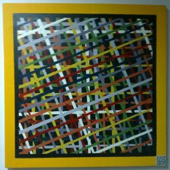 Painting titled "12-Coulures-01" by Mohammed Rahmouni, Original Artwork, Oil