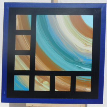 Painting titled "abstraction-geometr…" by Mohammed Rahmouni, Original Artwork, Oil