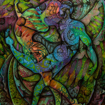 Peinture intitulée "Angel & Women - Pea…" par Mohd Zamidi, Œuvre d'art originale