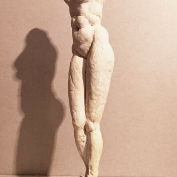 「La torsion féminine」というタイトルの彫刻 Mohand Alianeによって, オリジナルのアートワーク, しっくい