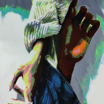 Pintura titulada "Us, the touch starv…" por Mohita Garg, Obra de arte original, Acrílico
