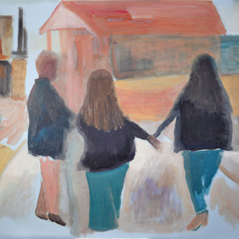 Painting titled "Friends 2" by Mohsen Modiri, Original Artwork, Acrylic