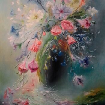 Painting titled "Flower fantasy" by Moin Uddin, Original Artwork, Acrylic