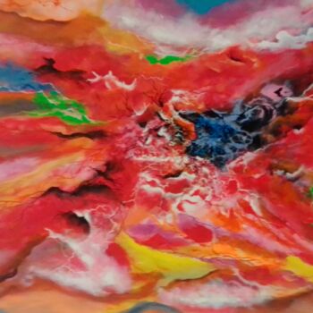 Pintura intitulada "Turmoil" por Moin Uddin, Obras de arte originais, Acrílico