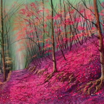 "Purple path" başlıklı Tablo Moin Uddin tarafından, Orijinal sanat, Akrilik