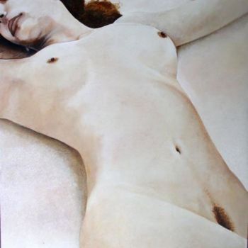Painting titled "nu endormi" by Yves Molac, Original Artwork