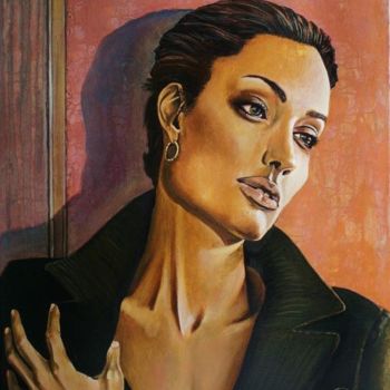 Painting titled "angélique" by Yves Molac, Original Artwork, Oil