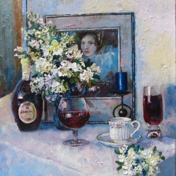 Картина под названием "Wedding flowers" - Molena, Подлинное произведение искусства, Масло