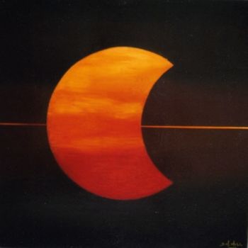 Painting titled "Eclipse" by Jean-Marie Moll, Original Artwork, Oil