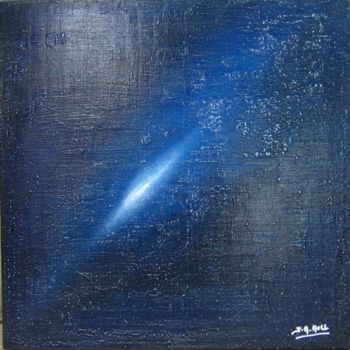 Peinture intitulée "Comète" par Jean-Marie Moll, Œuvre d'art originale, Huile