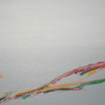 Pittura intitolato "Plumes au vent" da Jean-Marie Moll, Opera d'arte originale, Olio