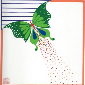 Diseño titulada "The Butterfly" por Mollie Chau, Obra de arte original, Arte de mesa