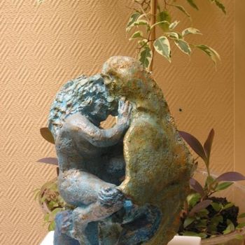 Sculpture titled "amours océanes" by Maurice Gaupin, Original Artwork, Terra cotta